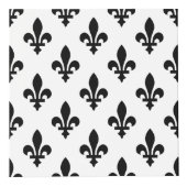 Lilie Pattern, Royal French, Black on White Würfel (Rechts)