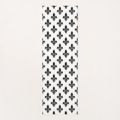 Lilie Pattern, Royal French, Black on White Yogamatte (Vorderseite)