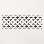 Lilie Pattern, Royal French, Black on White Yogamatte (Vorderseite (Horizontal))