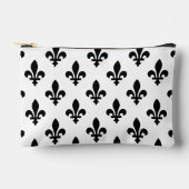 Lilie Pattern, Royal French, Black on White Zubehörtasche (Vorderseite)