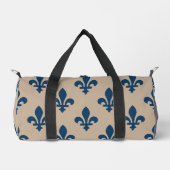 Lilie Pattern, Royal French Blue on Cream Duffle Bag (Vorderseite)