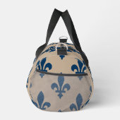 Lilie Pattern, Royal French Blue on Cream Duffle Bag (Rechts)