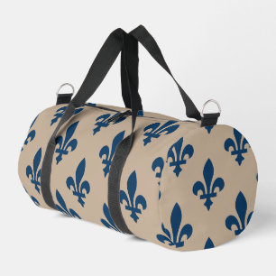 Lilie Pattern, Royal French Blue on Cream Duffle Bag
