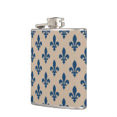 Lilie Pattern, Royal French Blue on Cream Flachmann (Links)