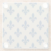Lilie Pattern, Royal French Blue on Cream Glasuntersetzer (Rückseite)