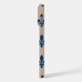 Lilie Pattern, Royal French Blue on Cream iPhone Hülle (Linke Seite)