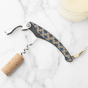 Lilie Pattern, Royal French Blue on Cream Kellnermesser
