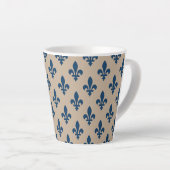 Lilie Pattern, Royal French Blue on Cream Milchtasse (Rechte Ecke)