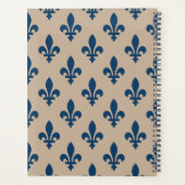 Lilie Pattern, Royal French Blue on Cream Planer (Rückseite)