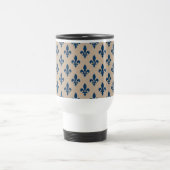 Lilie Pattern, Royal French Blue on Cream Reisebecher (Mittel)