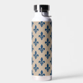 Lilie Pattern, Royal French Blue on Cream Trinkflasche (Links)