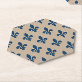 Lilie Pattern, Royal French Blue on Cream Untersetzer (angewinkelt)