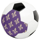 Lilie Pattern, Royal French Cream auf Lila Fußball (Dreiviertel)