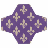 Lilie Pattern, Royal French Cream auf Lila Fußball (Flach)