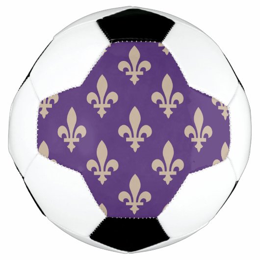 Lilie Pattern, Royal French Cream auf Lila Fußball (Vorderseite)