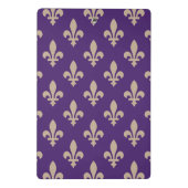 Lilie Pattern, Royal French Cream auf Lila Mini Klemmbrett (Rückseite)