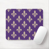 Lilie Pattern, Royal French Cream auf Lila Mousepad (Mit Mouse)