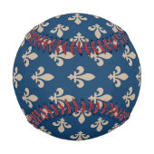 Lilie Pattern, Royal French, Cream on Blue Baseball (Vorderseite)