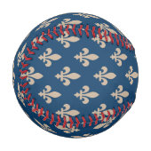 Lilie Pattern, Royal French, Cream on Blue Baseball (Vorderseite Links)