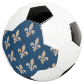 Lilie Pattern, Royal French, Cream on Blue Fußball (Dreiviertel)