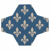 Lilie Pattern, Royal French, Cream on Blue Fußball (Flach)