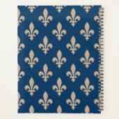 Lilie Pattern, Royal French, Cream on Blue Planer (Rückseite)
