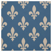 Lilie Pattern, Royal French, Cream on Blue Stoff (Muster)