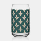 Lilie Pattern, Royal French Cream on Green Dosenglas (Links)