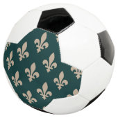 Lilie Pattern, Royal French Cream on Green Fußball (Dreiviertel)