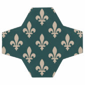 Lilie Pattern, Royal French Cream on Green Fußball (Flach)
