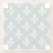 Lilie Pattern, Royal French Cream on Green Glasuntersetzer (Rückseite)