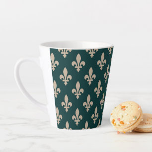 Lilie Pattern, Royal French Cream on Green Milchtasse
