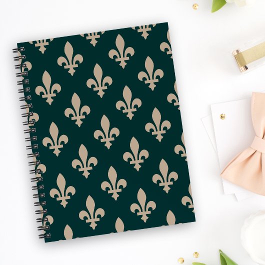 Lilie Pattern, Royal French Cream on Green Planer