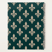 Lilie Pattern, Royal French Cream on Green Planer (Rückseite)