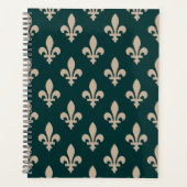 Lilie Pattern, Royal French Cream on Green Planer (Vorderseite)