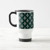 Lilie Pattern, Royal French Cream on Green Reisebecher (Links)