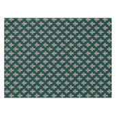 Lilie Pattern, Royal French Cream on Green Tischdecke (Vorderseite (Horizontal))