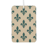 Lilie Pattern, Royal French Green on Cream Autolufterfrischer (Vorderseite)