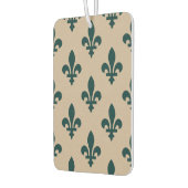 Lilie Pattern, Royal French Green on Cream Autolufterfrischer (Links)