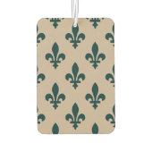 Lilie Pattern, Royal French Green on Cream Autolufterfrischer (Rückseite)