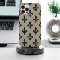 Lilie Pattern, Royal French Green on Cream