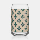 Lilie Pattern, Royal French Green on Cream Dosenglas (Vorderseite)