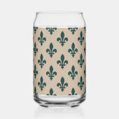 Lilie Pattern, Royal French Green on Cream Dosenglas (Rückseite)