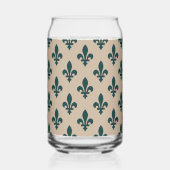 Lilie Pattern, Royal French Green on Cream Dosenglas (Links)