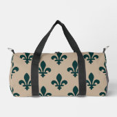 Lilie Pattern, Royal French Green on Cream Duffle Bag (Vorderseite)