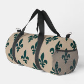 Lilie Pattern, Royal French Green on Cream Duffle Bag (Rechte Ecke)