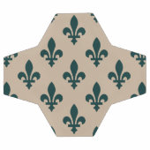 Lilie Pattern, Royal French Green on Cream Fußball (Flach)