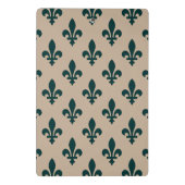 Lilie Pattern, Royal French Green on Cream Mini Klemmbrett (Rückseite)