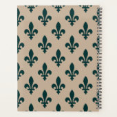 Lilie Pattern, Royal French Green on Cream Planer (Rückseite)