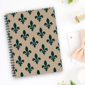 Lilie Pattern, Royal French Green on Cream Planer